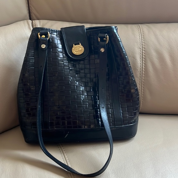 Brahmin Bags Brahmin Fairhaven Mass Usa Black Basket Weave Leather